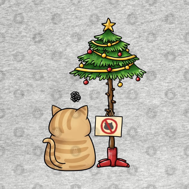 Funny Cat Christmas Tree by Takeda_Art